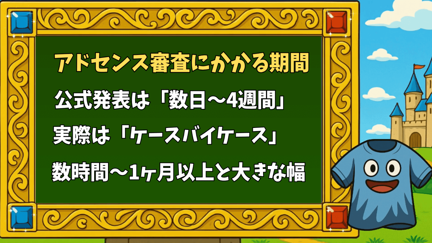 アドセンス審査にかかる期間