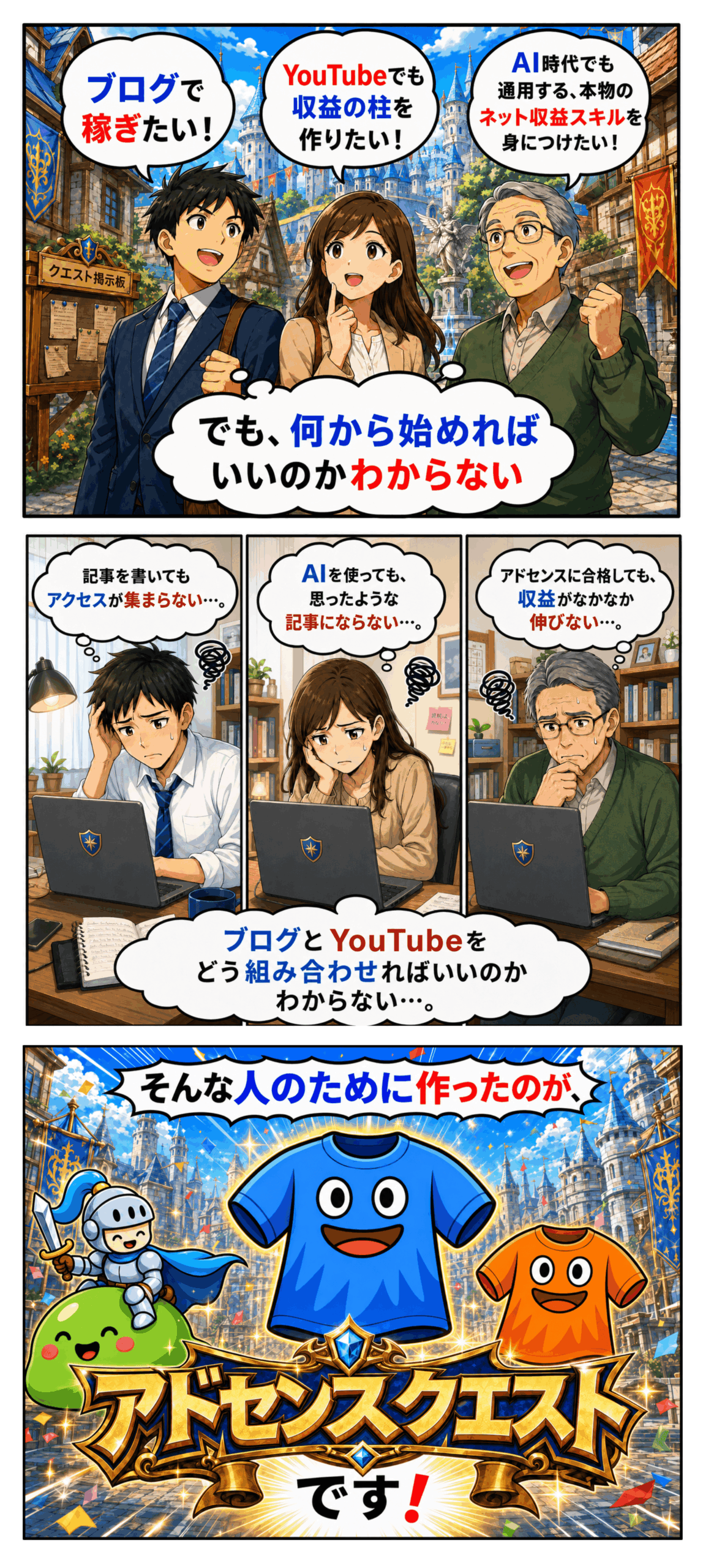アドセンスクエストの漫画